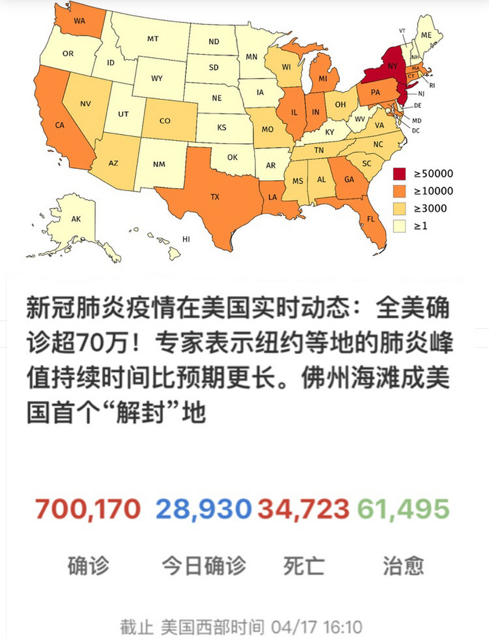 最新美国疫情的情况